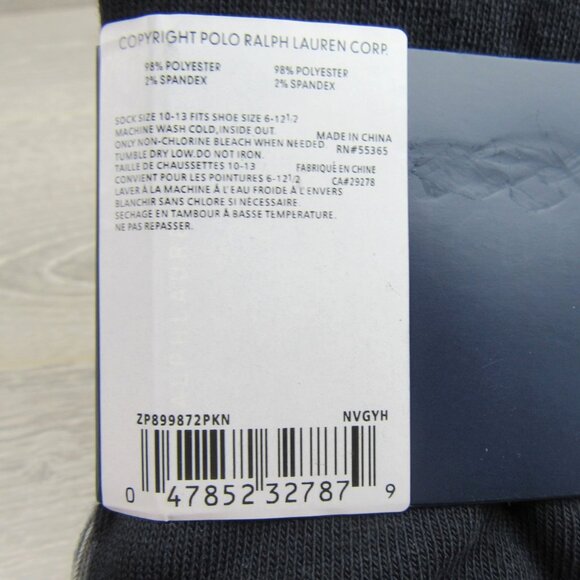 Polo Ralph Lauren Dress Slack Socks Men's Size 6-12.5 (3 PAIRS) Gray Multi NEW - Picture 10 of 10